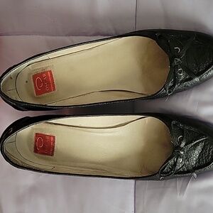 Black leather heels (Angela)